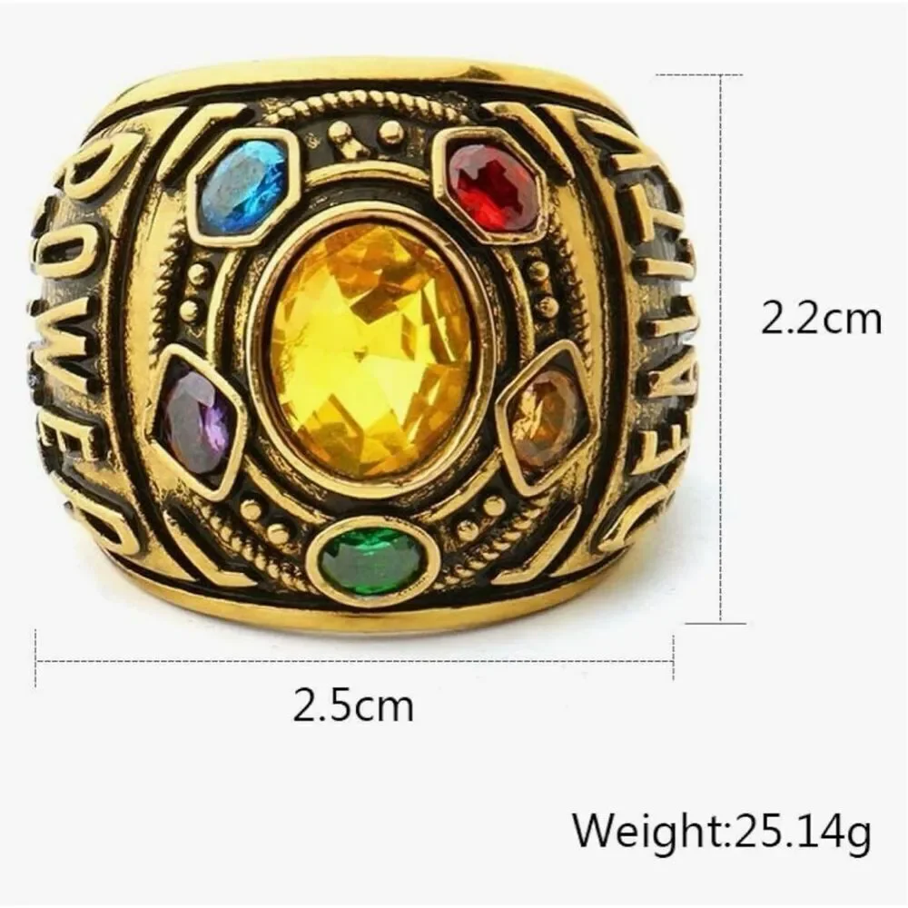 Infinity War Power Soul Stone Thanos Stones Ring Cosplay Costume Prop Unisex Siz